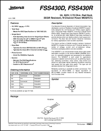 datasheet for FSS430D by Intersil Corporation