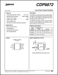 datasheet for CDP6872 by Intersil Corporation