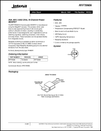 datasheet for RFF70N06 by Intersil Corporation