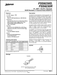 datasheet for FSS9230R by Intersil Corporation