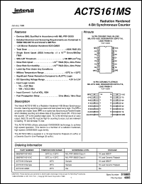 datasheet for ACTS161MS by Intersil Corporation