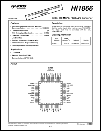 datasheet for HI1866 by Intersil Corporation
