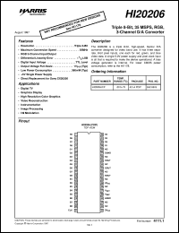 datasheet for HI20206 by Intersil Corporation
