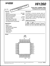 datasheet for HI1260 by Intersil Corporation