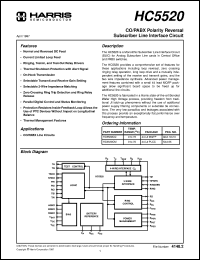 datasheet for HC5520 by Intersil Corporation