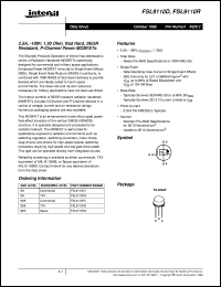 datasheet for FSL9110R by Intersil Corporation