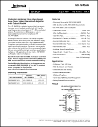 datasheet for HS-1245RH by Intersil Corporation