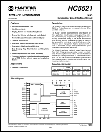 datasheet for HC5521 by Intersil Corporation