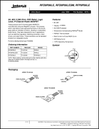 datasheet for RFP8P06LE by Intersil Corporation