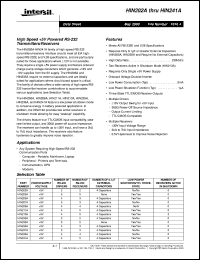 datasheet for HIN232A by Intersil Corporation