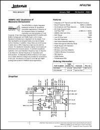 datasheet for HFA3766 by Intersil Corporation