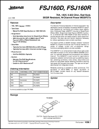 datasheet for FSJ160D by Intersil Corporation