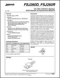 datasheet for FSJ260R by Intersil Corporation