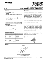datasheet for FSJ9055D by Intersil Corporation