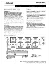 datasheet for HSP50215EVAL by Intersil Corporation
