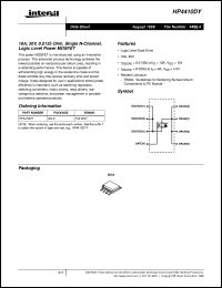 datasheet for HP4410DY by Intersil Corporation