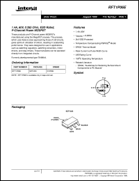 datasheet for RFT1P06E by Intersil Corporation