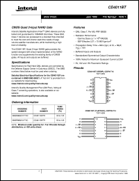 datasheet for CD4011BT by Intersil Corporation