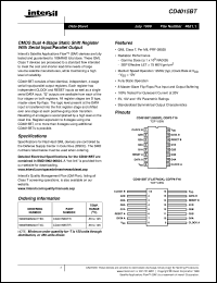 datasheet for CD4015BT by Intersil Corporation