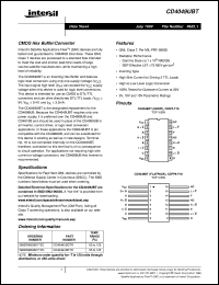 datasheet for CD4049UBT by Intersil Corporation