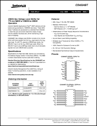 datasheet for CD4504BT by Intersil Corporation