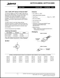 datasheet for HGTP1N120BN by Intersil Corporation