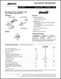 datasheet for HUF76437S3S by Intersil Corporation