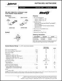 datasheet for HUF76413D3 by Intersil Corporation