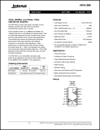 datasheet for HFA1305 by Intersil Corporation