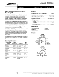 datasheet for CA3080 by Intersil Corporation