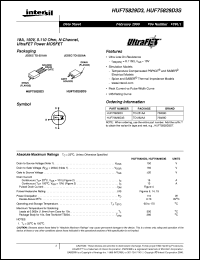 datasheet for HUF75829D3S by Intersil Corporation
