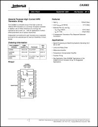 datasheet for CA3083 by Intersil Corporation