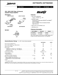 datasheet for HUF75842P3 by Intersil Corporation