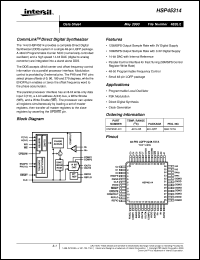 datasheet for HSP45314 by Intersil Corporation