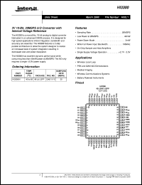 datasheet for HI3300 by Intersil Corporation