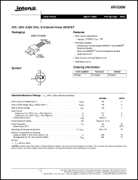 datasheet for IRF530N by Intersil Corporation