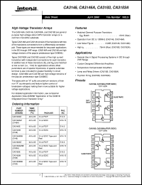datasheet for CA3146A by Intersil Corporation