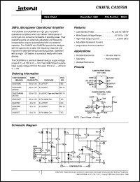 datasheet for CA3078 by Intersil Corporation
