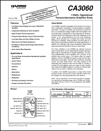 datasheet for CA3060 by Intersil Corporation