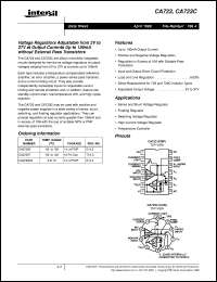datasheet for CA723 by Intersil Corporation