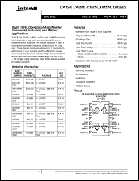 datasheet for LM324 by Intersil Corporation
