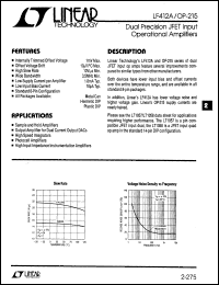 datasheet for LF412A by Linear Technology