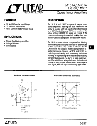 datasheet for LM107 by Linear Technology