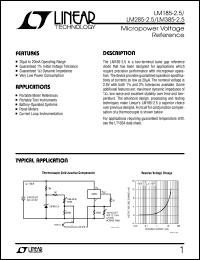 datasheet for LM185-2.5 by Linear Technology