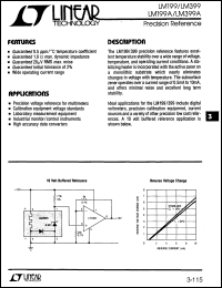 datasheet for LM399 by Linear Technology