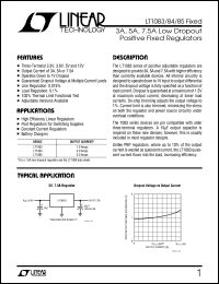datasheet for LT1083-FIXED by Linear Technology