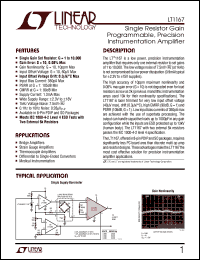 datasheet for LT1167 by Linear Technology