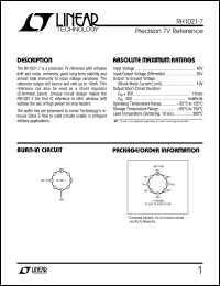 datasheet for RH1021-7 by Linear Technology