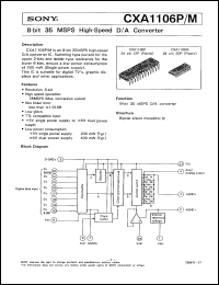 datasheet for CXA1106P by Sony Semiconductor