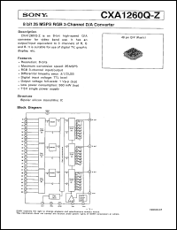 datasheet for CXA1260Q-Z by Sony Semiconductor